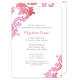 Pink Watercolor Damask Invitations Image 4 of 11